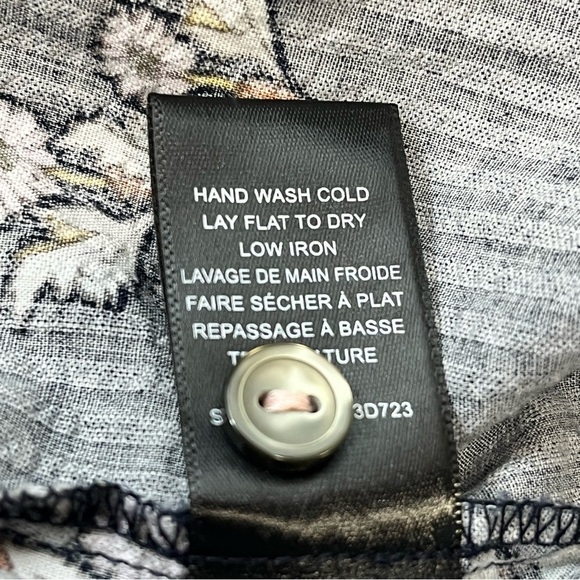 La Vie Rebecca Taylor Floral Camille Shirtdress in Midnight Navy NWT Size M - Picture 11 of 11